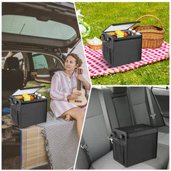 FunAdd Foldable Storage Fresh Box Vehicle Trunk Organizer Bag, 33x25.5x30.5cm