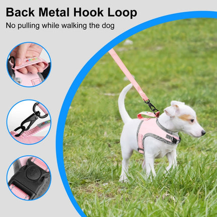 FunAdd Traction Rope Reflective Breathable Nylon Pet Vest Dog Harness, Size: S, Size: S