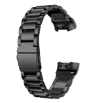 Three Beads Slingshot Buckle Solid Stainless Steel Watch Band for Fitbit Charge 4, Three Beads for Fitbit Charge 4