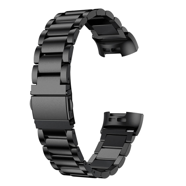 Three Beads Slingshot Buckle Solid Stainless Steel Watch Band for Fitbit Charge 4, Three Beads for Fitbit Charge 4