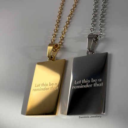 ‘You are not alone’ Necklace - Gold/Silver - Double Sided