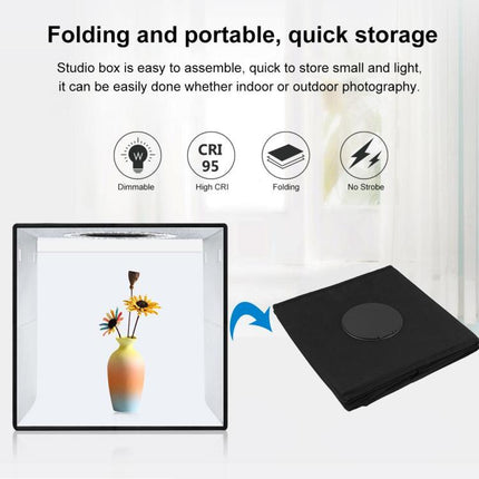 30cm Folding 3 Modes Dual Color Ring Light Photo Lighting Studio Shooting Tent Box Kit with 6 Colors PVC Backdrops, Unfold Size: 31cm x 31cm x 31cm