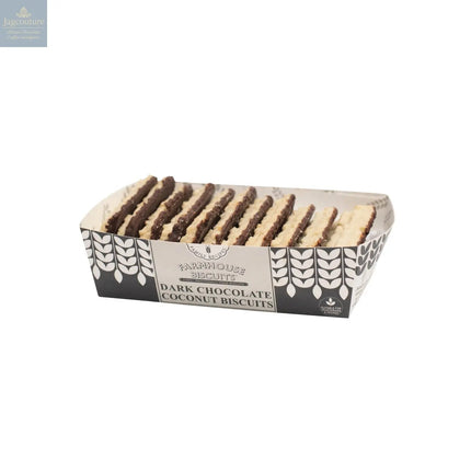 Farmhouse dark chocolate coconut biscuits in tray - VAT FREE