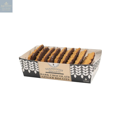 Farmhouse dark chocolate ginger biscuits in tray - VAT FREE