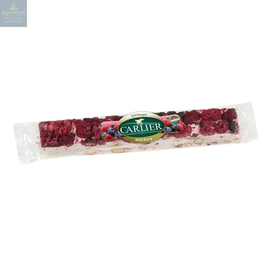 Forest fruits wrapped nougat bar in display box