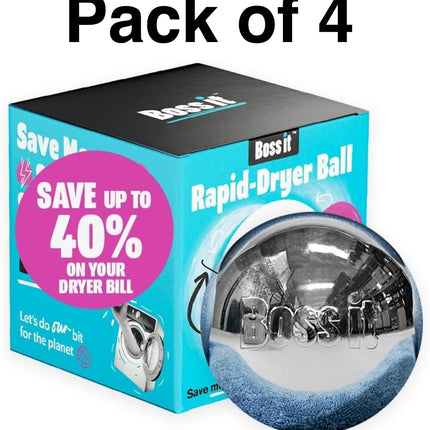 Boss It Rapid Laundry tumble Dryer Balls - 4 Pack