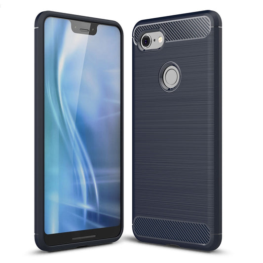 Brushed Texture Carbon Fiber Shockproof TPU Case for Google Pixel 3 XL, For Google Pixel 3 XL, Google Pixel 3 XL