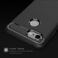 Brushed Texture Carbon Fiber Shockproof TPU Case for Google Pixel 3, For Google Pixel 3, Google Pixel 3