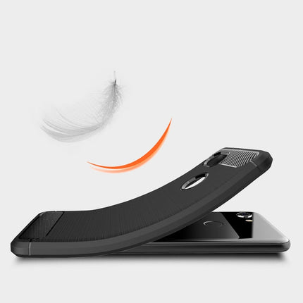 Brushed Texture Carbon Fiber Shockproof TPU Case for Google Pixel 3