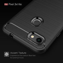 Brushed Texture Carbon Fiber Shockproof TPU Case for Google Pixel 3XL Lite, For Google Pixel 3XL Lite, Google Pixel 3XL Lite