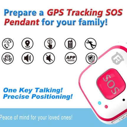 REACHFAR V28 Necklace Style GSM Mini LBS WiFi AGPS Tracker SOS Communicator, RF-V28