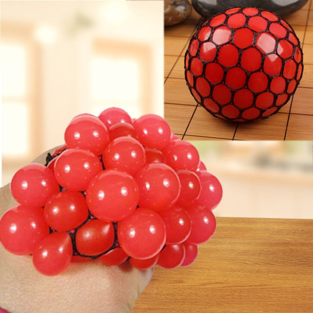 Anti Stress Face Reliever Grape Ball Extrusion Mood Squeeze Relief Healthy Funny Tricky Vent Toy, Anti Stress Ball Green, Anti Stress Ball Blue, Anti Stress Ball Red, Anti Stress Ball Red Orange