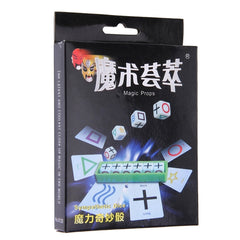 Funny Puzzle Magic Props Children Toys Sympathetic Dice Playing Cards, Magic Props
