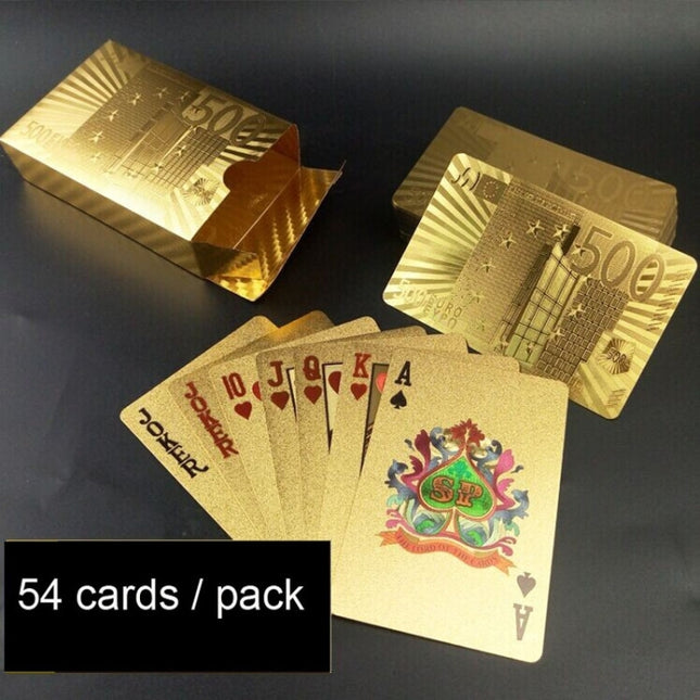 Creative Frosted  Back Texture Plastic From Vegas to Macau Playing Cards Texas Poker Novelty Collection Gift, Mosaic Gold Dollar Paper Box, Mosaic Gold New Dollar Paper Box, Golden Dragon and Phoenix Paper Box                                           ...