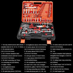 150 In 1 Multi-function Car Repair Combination Toolbox Ratchet Wrench Set