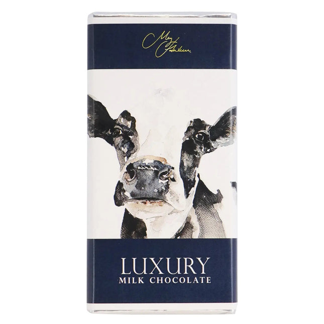Meg Hawkins Friesian Cow design milk chocolate bar