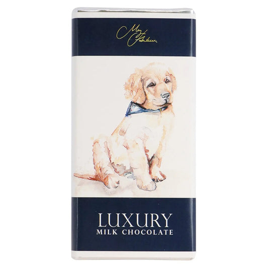 Meg Hawkins Golden Retriever design milk chocolate bar