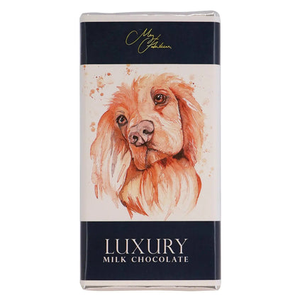 Meg Hawkins Cocker Spaniel design milk chocolate bar