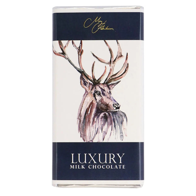 Meg Hawkins Stag design milk chocolate bar