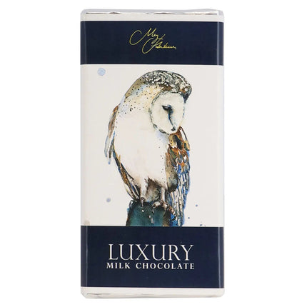 Meg Hawkins Owl design milk chocolate bar