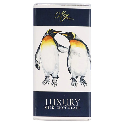 Meg Hawkins Penguin design milk chocolate bar