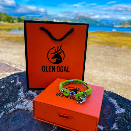 Green Nylon Anchor Bracelet