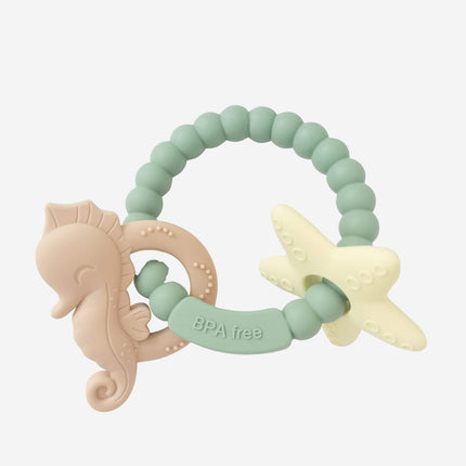 Bloom Bambini Baby Seahorse and Starfish Teether in Green