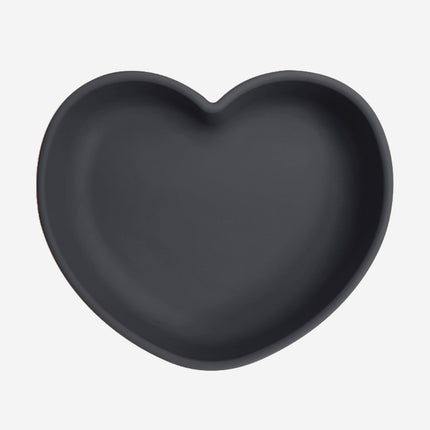 Bloom Bambini Silicone Heart Shaped Suction Plates in Grey