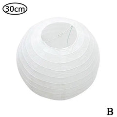 25cm 30cm Round Chinese Paper Lantern Wedding Birthday Party Decoration Holiday Supplies Paper Lamp Covers Shades Decor