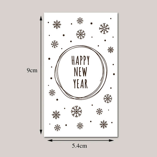 30Pcs Merry Christmas Gift Cards Greeting Card Christmas Tree Stickers Cute Design For 2022 New Year Gift decoration card