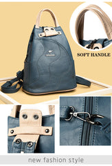 Women Leather Backpacks Zipper Female Chest Bag Travel Back Pack Ladies Bagpack Mochilas School Bags for Teenage Girls Sac A Dos