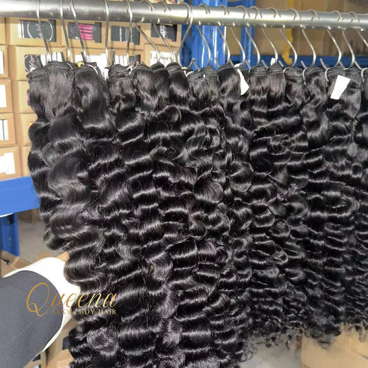 Wholesale Raw Brazilian Human Hair Raw Virgin Cuticle Aligned One Donor Hair Bundles Weave Indian Wavy Curly