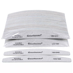 10pcs/Lot Professional Wooden Nail Files 180/240 Buffer 100/180 Grey Boat Wood Sandpaper Block Gel Polisher Sanding Nail Files