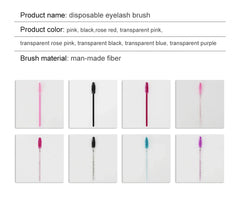 ANNAFRIS 50Pcs  Disposable Eyelash  Brush Soft Head Crystal Eyebrow Brush Lash Extension Brush  Mascara Wand Makeup Tool