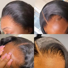 Pre Plucked 4x4 Lace Closure Wig Transparent Lace Front Human Hair Wig Brazilian Straight HD Lace Frontal Wig for Black Women