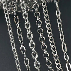 1meter Stainless Steel Necklace Chain for Jewelry Making DIY 1:3 NK Rolo Cable Link Curb Chains Thick Chain Bracelet Accessories