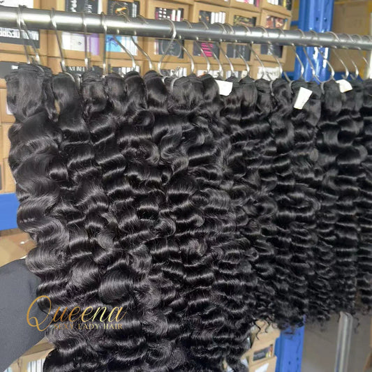 Hot Selling Cuticle Aligned Raw Vietnamese Human Hair Extension Raw Indian Curl Burmese Curly Natural Wave Hair Bundles