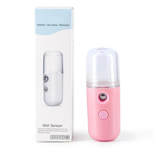 Mini 30mL Face Steamer USB Rechargeable Nano Facial Mister Beauty Portable Humidifier Diffuser Moisturizing Skin Care Tools