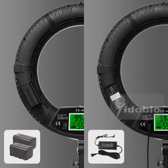 96W Yidoblo FE-480II Dimmable Bi-color Ring Light 480 LED Video Continue Lamp LCD Video lamp Lighting + 2m standing + handbag