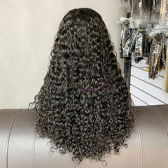 Human Hair Peluca,250 Density Human Hair Wig,SDD 22 Inch Luxury Curl 5X5 Lace Closure Nature Color Wig