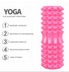 45cm High Density Foam Roller Yoga Column Deep Massage Fitness Equipment Sport EVA Block Muscle relaxation Pilates Gym Exercises