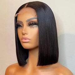 100% Virgin Human Brazilian Hair Short 4x4 Closure BOB Wig for Black Women Cheap Curly Bob Wigs Human Hair Lace Front