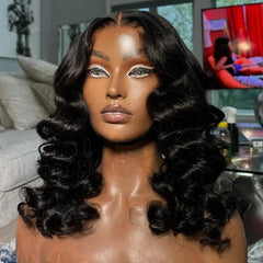 13*4 Remy Hair HD Lace Frontal Human Hair Wigs for Women Honey Brown Natural Black 13*6 hd Loose Wave Lace Front Wig Brazilian