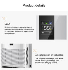 110V/220V Remote Electric Dehumidifier Air Cooling Dryer Purifier Desiccant Moisture Absorber Drying Machine External Water Pipe