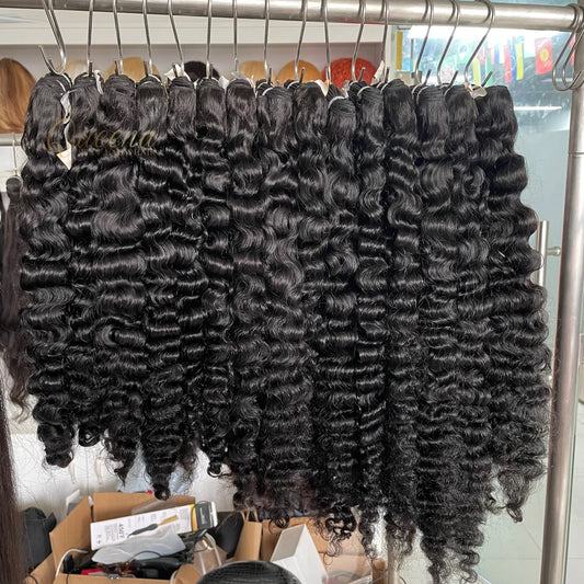 Hot Selling Cuticle Aligned Raw Vietnamese Human Hair Extension Raw Indian Curl Burmese Curly Natural Wave Hair Bundles