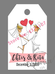 100 pcs/ set Personalised Gift Tags, Gift Tags, Handwritten Kraft Wedding Favour Label Custom