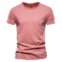 100% Cotton Men T-shirt Casual Soft Fitness Summer Thin T-shirts Men's Home Clothes O-Neck Short Sleeve Soild T Shirt for Men