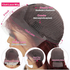 13x4 Reddish Brown Deep Wave Curly Wig Human Hair Hd Full Lace Front Wig Raw Hair hd Lace Frontal Wig for Black Women