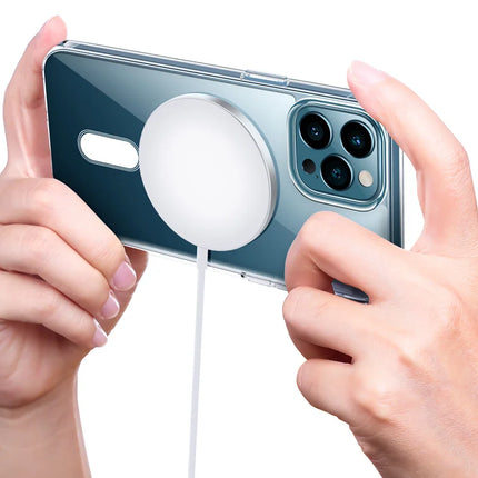 Hard Crystal Original Magnectic Case For iPhone 13 12 11 14 15 16Pro Max XSMAX XR SE 7 8Plus For Magsafe Wireless Charging Cover