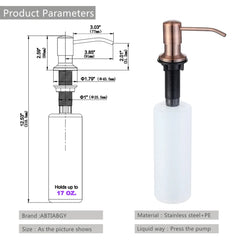 Kitchen Soap Dispensers 500ml Build in Dispenser Soap For Kitchen Bathroom Accessories Stainless Steel Pump Liquid PE Bottle